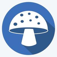 icône de champignon unique dans un style tendance grandissime isolé sur fond bleu doux vecteur