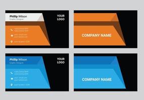 modèle de carte de visite professionnelle et créative vecteur