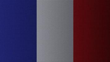 le drapeau national de la france. la france tricolore. papier peint du drapeau national avec motif de vagues, style dégradé en pointillés et ombre. vecteur