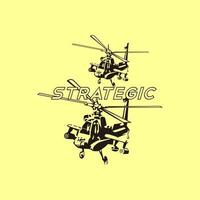 conception d'illustration d'hélicoptère vecteur