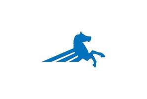 vecteur de conception de logo de licorne pegasus cheval volant