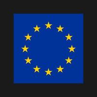 drapeau de l'union européenne sur fond noir vecteur