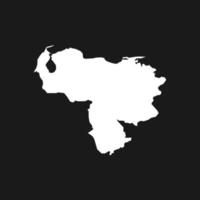 Carte du Venezuela sur fond noir vecteur