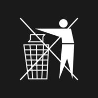 poubelle. le recyclage des déchets. ne pas jeter. déchets municipaux. vecteur
