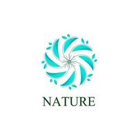 logo et symbole de la nature des feuilles pour l'industrie de l'environnement des signes vecteur