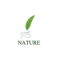 logo et symbole de la nature des feuilles pour l'industrie de l'environnement des signes vecteur