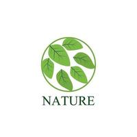 logo et symbole de la nature des feuilles pour l'industrie de l'environnement des signes vecteur