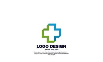 modèle abstrait de logo de soins d'entreprise d'entreprise de santé vecteur