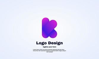 idée créative lettre k vecteur de conception de logo d'entreprise de marque