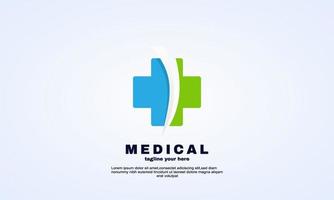 abstrait médical sain protéger logo design inspiration illustrateur vecteur