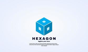 idée hexagone logo design vecteur cube créatif illustrateur