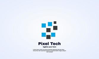 vecteur de logo pixel créatif stock