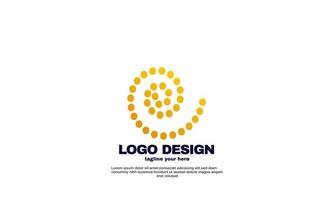 Stock abstrait soleil lumière spirale vecteur de conception de logo d'été