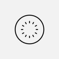 icône de ligne kiwi, vecteur, illustration, modèle de logo. convient à de nombreuses fins. vecteur