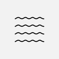 océan, eau, rivière, icône de ligne de mer, vecteur, illustration, modèle de logo. convient à de nombreuses fins. vecteur