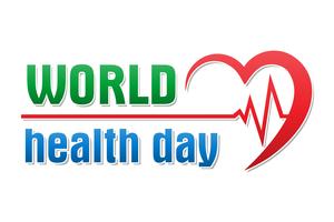 illustration vectorielle de la santé mondiale logo texte bannière