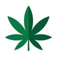symbole de feuille de marijuana, icône de marijuana ou de chanvre vecteur