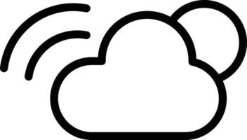 icône de météo de notification de nuit de prévision de nuage vecteur
