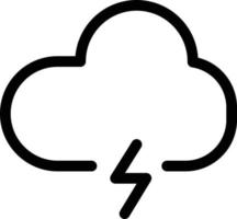 icône de temps pluvieux de prévision de nuage de foudre vecteur