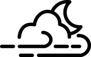 icône de nuit météo mousson prévisions nuage vecteur