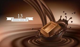 idées de conception de logo de vecteur de cacao pour le marché du chocolat