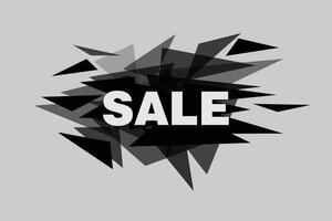 vecteur gratuit de bannière abstraite vente discount modèle promotion noir et blanc