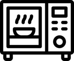 illustration de l'icône de la ligne micro-ondes vecteur