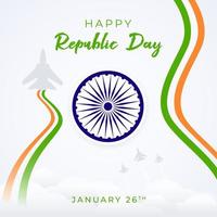 bonne fête de la république indienne le 26 janvier illustration design vecteur