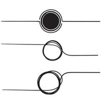 illustration de cercle de griffonnage avec style de croquis de linier dessiné à la main vecteur
