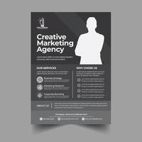 modèle de flyer d'entreprise, conception de flyer d'entreprise avec un look créatif et flyer créatif pour les entreprises vecteur