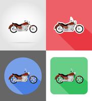 moto plate icônes vector illustration