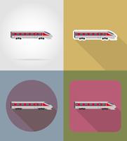 train plat icônes vector illustration