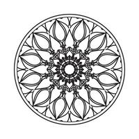 Éléments de décoration d'art mandala à motif circulaire vecteur