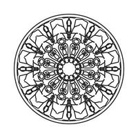 Éléments de décoration d'art mandala à motif circulaire vecteur