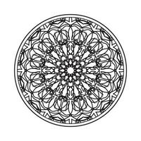 Éléments de décoration d'art mandala à motif circulaire vecteur