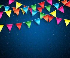 conception de fond de banderoles avec des motifs d'anniversaire et des confettis colorés pour une fête d'anniversaire et d'autres célébrations. illustration vectorielle. vecteur