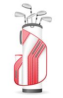 sac de golf clubs vector illustration