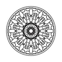 Éléments de décoration d'art mandala à motif circulaire vecteur