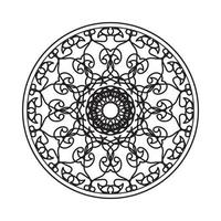 Éléments de décoration d'art mandala à motif circulaire vecteur