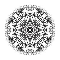 motif circulaire en forme de mandala avec fleur pour la décoration de tatouage mandala au henné vecteur