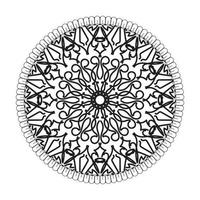 motif circulaire en forme de mandala avec fleur pour la décoration de tatouage mandala au henné vecteur