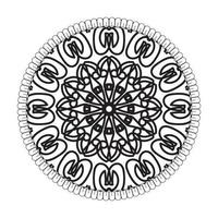 motif circulaire en forme de mandala avec fleur pour la décoration de tatouage mandala au henné vecteur