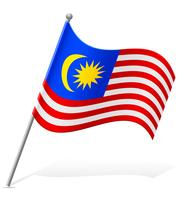 drapeau de la Malaisie illustration vectorielle vecteur