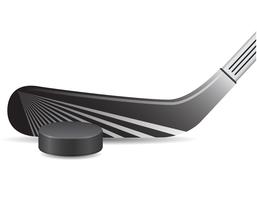 illustration vectorielle de hockey stick et puck vecteur