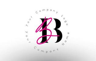 lettres bb signature avec un design minimaliste. icône bb simple avec motif de nom circulaire. vecteur
