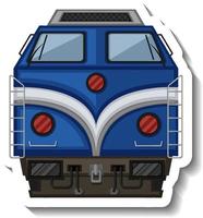 devant la locomotive diesel en style cartoon