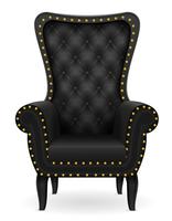 illustration vectorielle de fauteuil noir mobilier vecteur