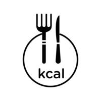 kcal icône isolé vecteur