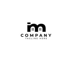 m lettre modèle de logo d'entreprise immobilière, bâtiment, développement immobilier et construction logo vector design eps 10