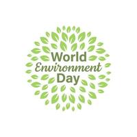 vecteur de lettrage de la journée mondiale de l'environnement